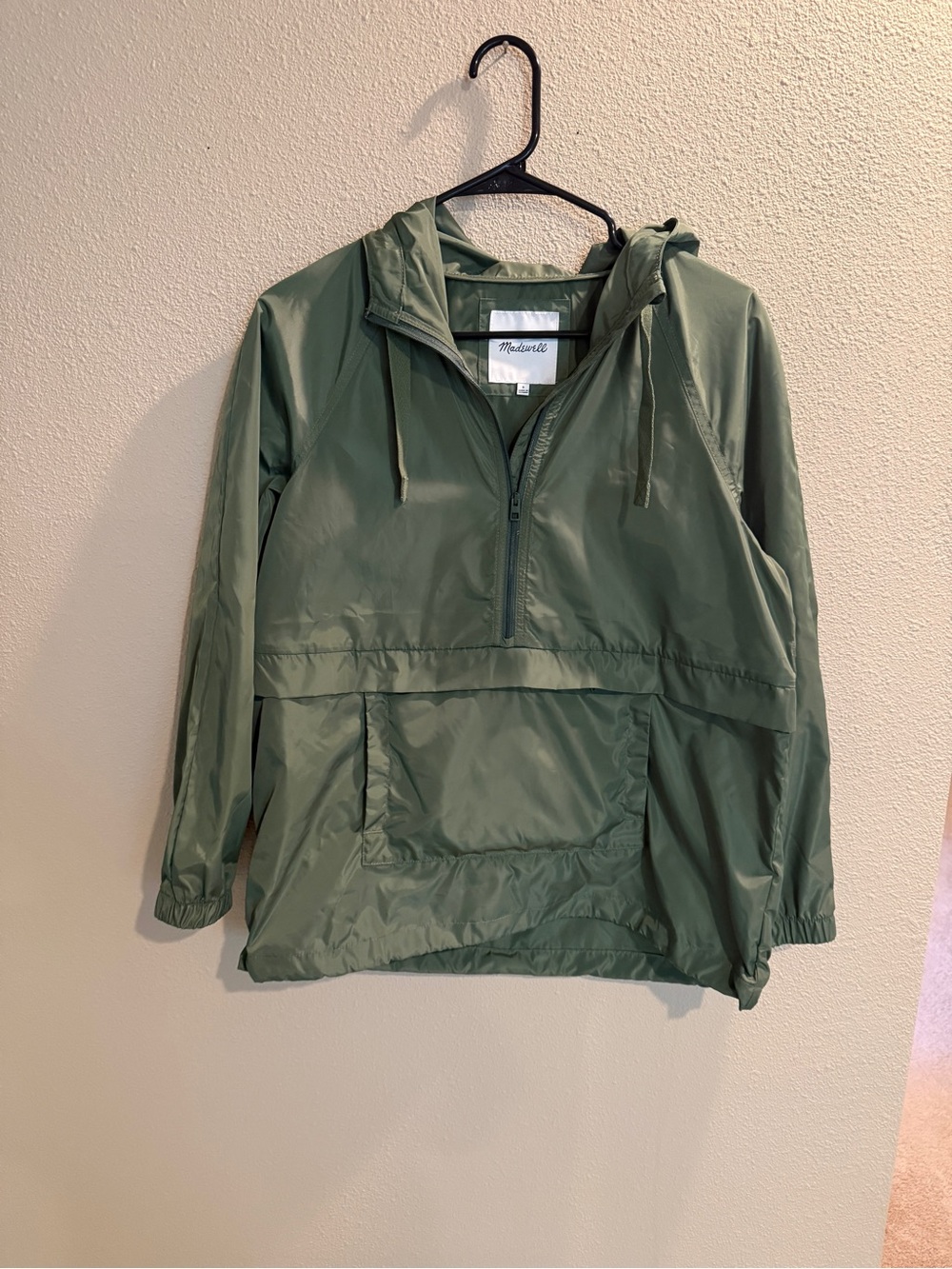 Madewell Olive Green Packable Rain Jacket